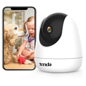 Tenda CP7 4MP Smart Wireless WiFi Security Camera | 360° PTZ | 2-Way Audio | Pet & Baby Monitor